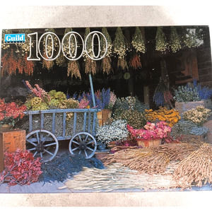 Dried Flower Market Guild 1000 Piece Jigsaw Puzzle 1996 Parker Brothers